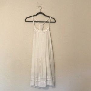 Strappy white shift sundress